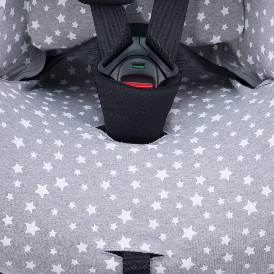 JYOKO Bezug fur Autositz kompatibel mit Recaro Salia 125 und Joie I-Spin Grow (White Star)