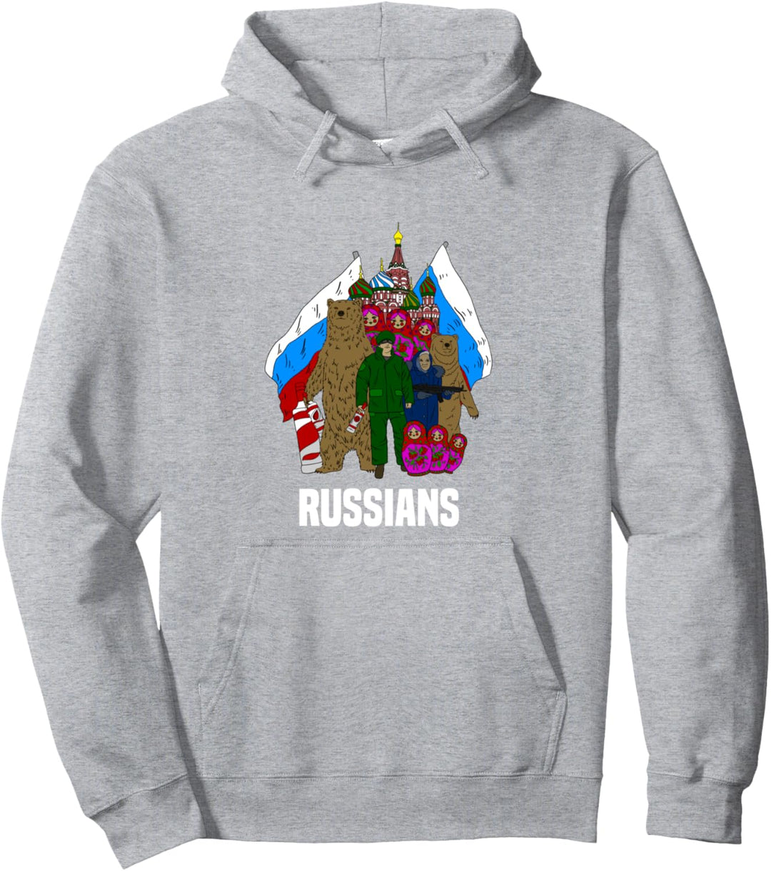 Kathedrale Bär Matrjoschka Babushka Wodka Russisch Russland Pullover Hoodie