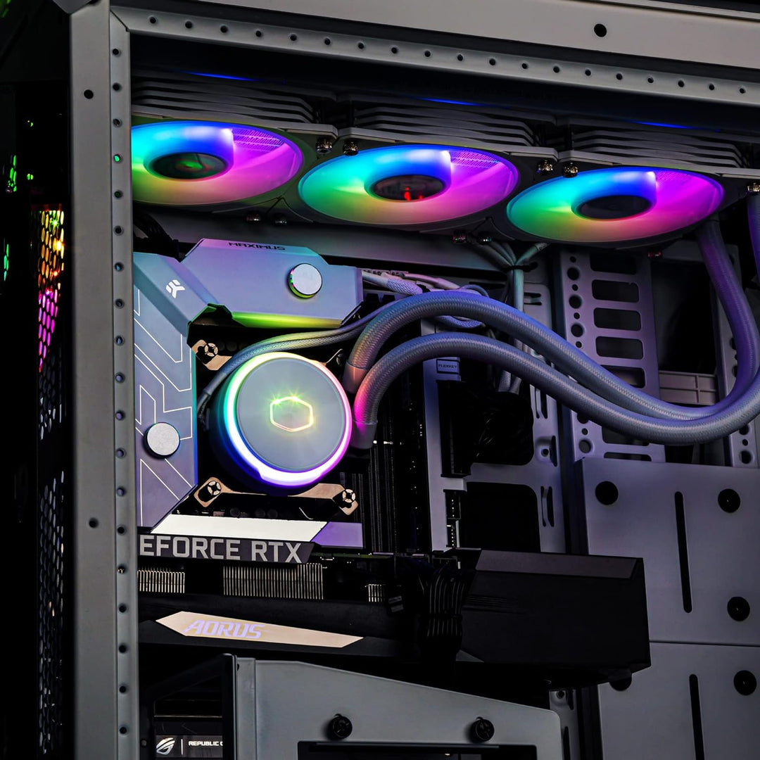 Cooler Master MasterLiquid PL360 Flux CPU-Kühler - AIO Wasserkühlung mit 3 x 120mm Lüfter, 360mm Küh