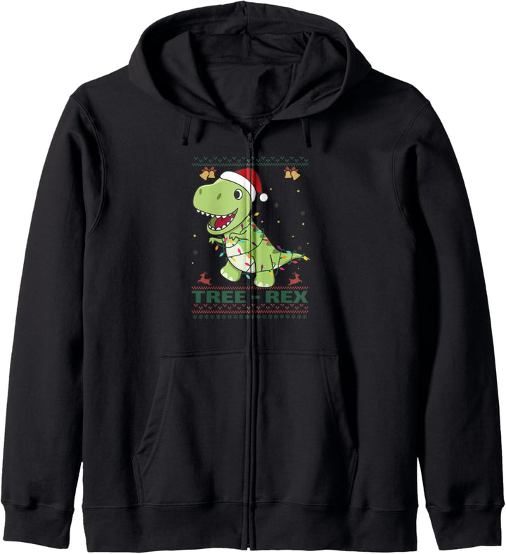 Tree Rex lustiger tyrannosaurus rex weihnachten Wortspiel Kapuzenjacke