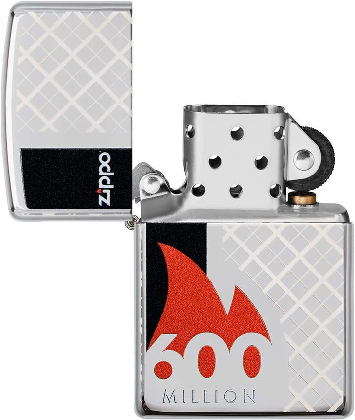 Zippo 600th Million Lighter Commemorative Lighter-600th Limited Edition, Chrom, Pocket Size, Chrom