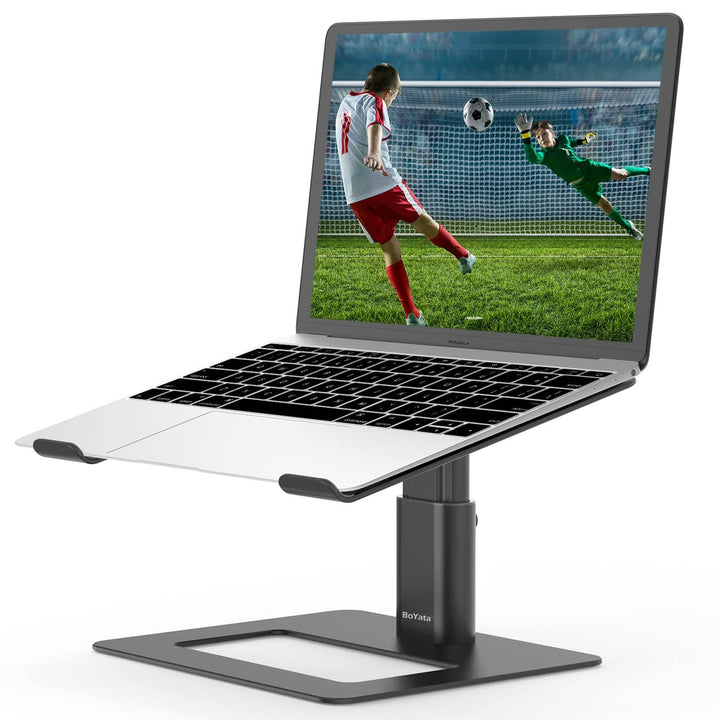 BoYata Laptopständer, Höhenverstellbarer Laptop-Riser, Belüfteter Aluminium-Notebookhalter für Schre