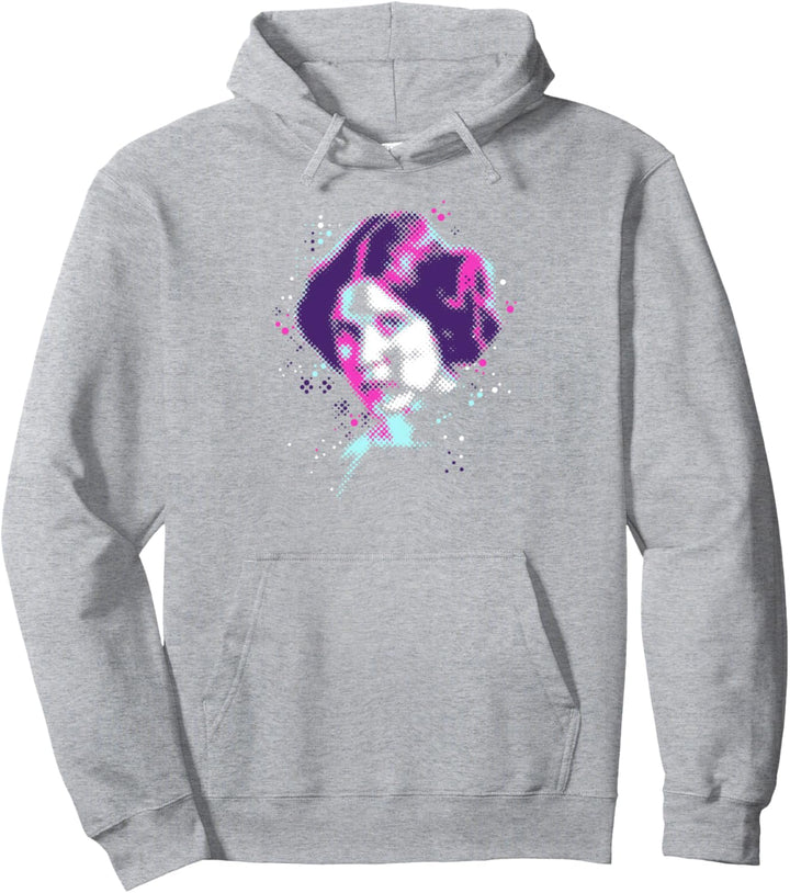 Star Wars Princess Leia Pixelated Head Shot Pullover Hoodie