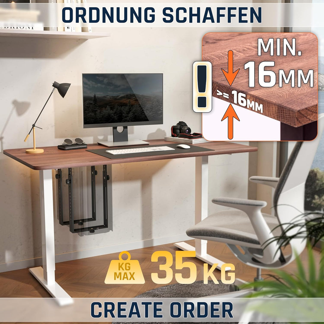 RICOO PC Rechner Halterung für Untertisch Schreibtisch Computer Montage TRH-02 CPU Gehäuse Halter bi