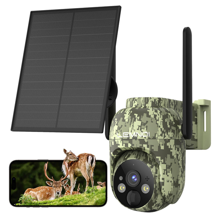 Lemnoi Solar Wildkamera Ohne WLAN, 4G LTE Überwachungskamera Aussen mit vorinstallierter SIM-Karte,