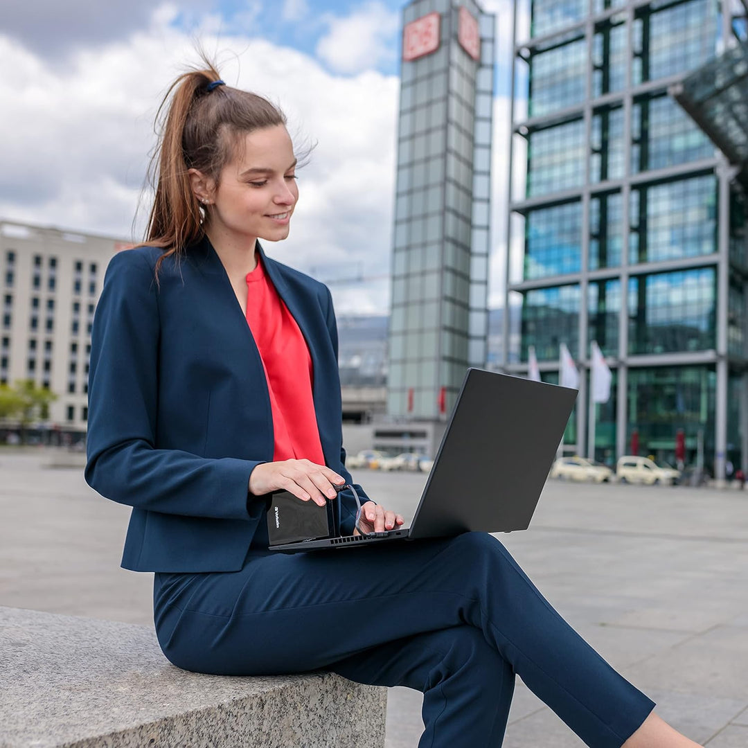 Verbatim Store 'n' Go SuperSpeed, 2 TB, Schwarz, Externe Festplatte, USB 3.0, Festplatte extern, für