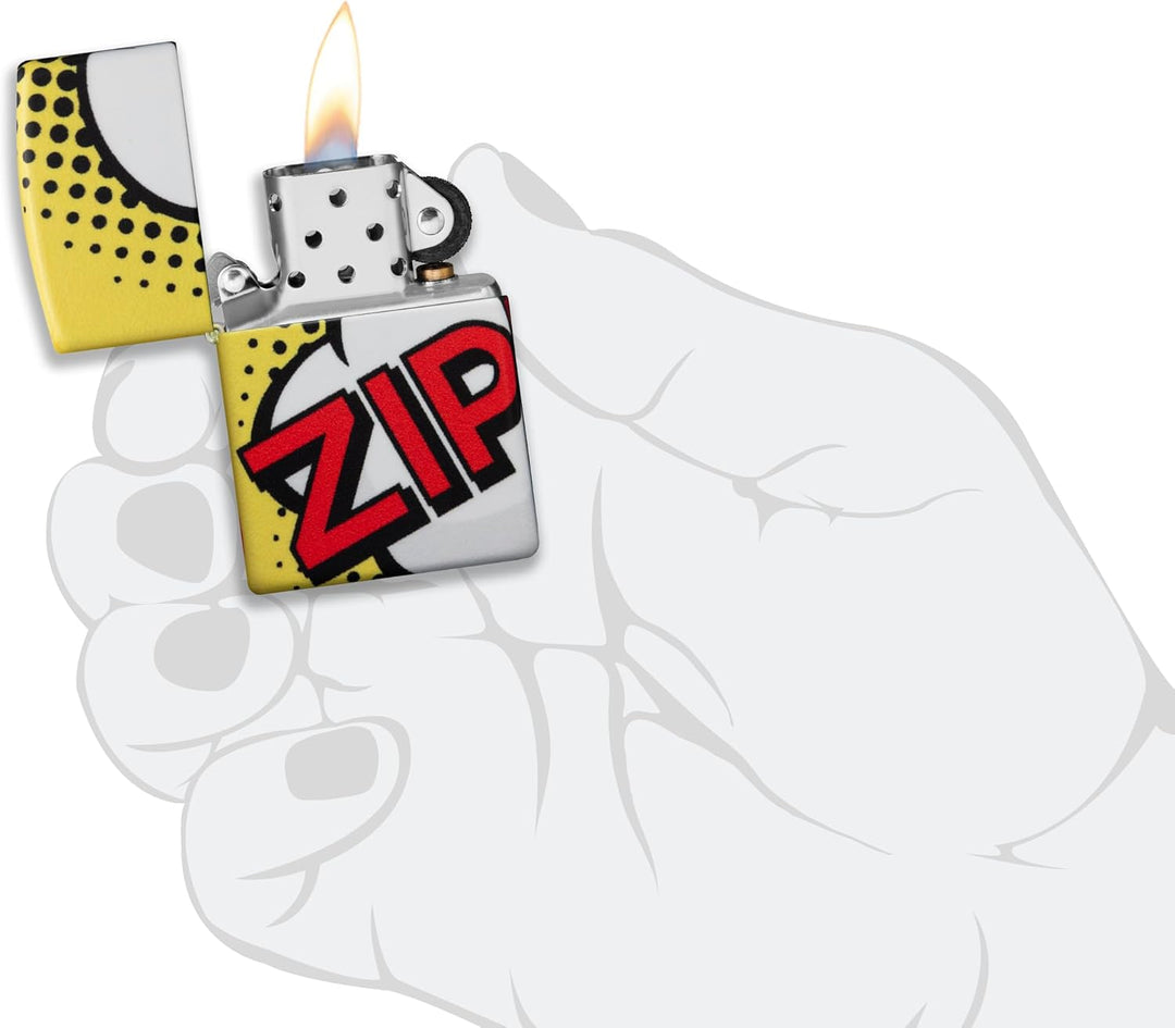 Zippo Sturmfeuerzeug - Comic, 540°, Color Image - Nachfüllbar - Wiederverwendbar - Windfestes Design