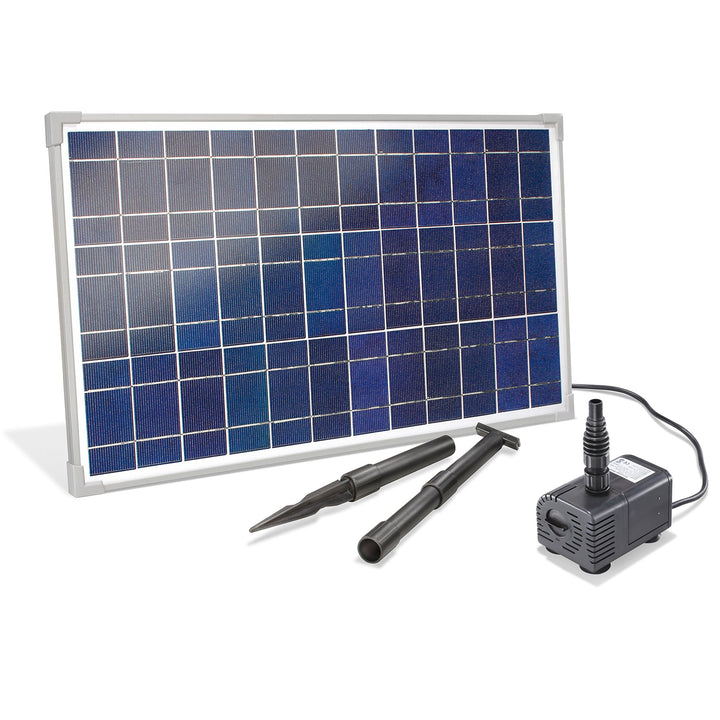Solar Bachlaufset 25 Watt Solarmodul 1600 l/h Förderleistung 2,3 m Förderhöhe Komplettset Gartenteic