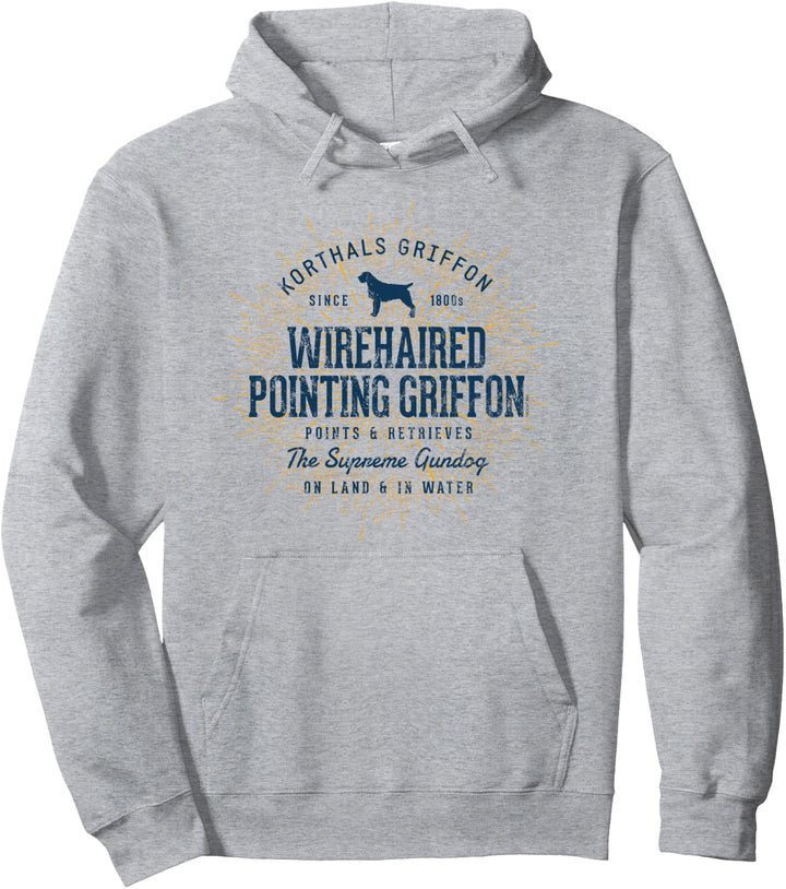 Wirehaired Pointing Griffon Vintage Retro Griffon Korthals Pullover Hoodie