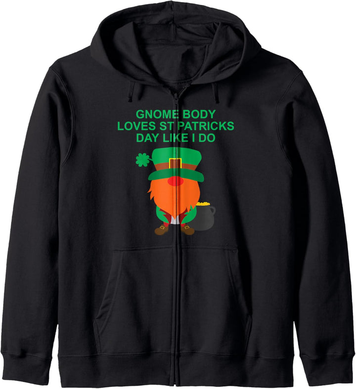 St. Patrick Day Leprechaun Gnom Körper liebt Kapuzenjacke