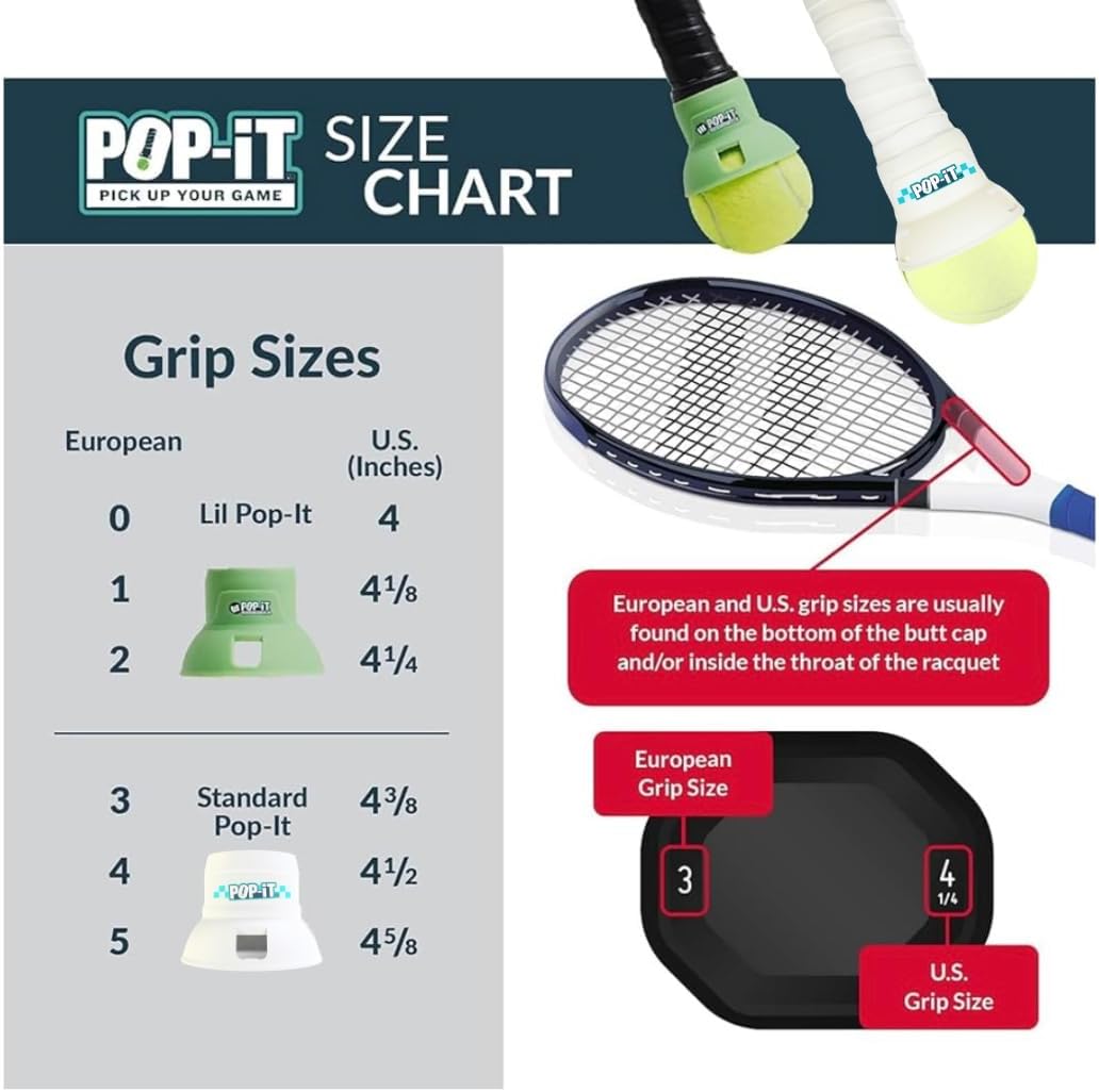 Pop-It, Einfaches Aufheben von Tennisbällen für Ihren Schläger Weiss/opulenter Garten Standard, Weis
