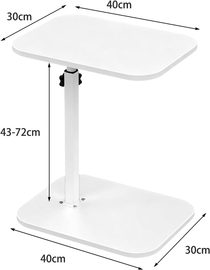 Mobiler Betttisch, Beistelltisch, PC-Halterung für Wohnzimmer, Büro, Schlafzimmer, Bremsen zur Stabi