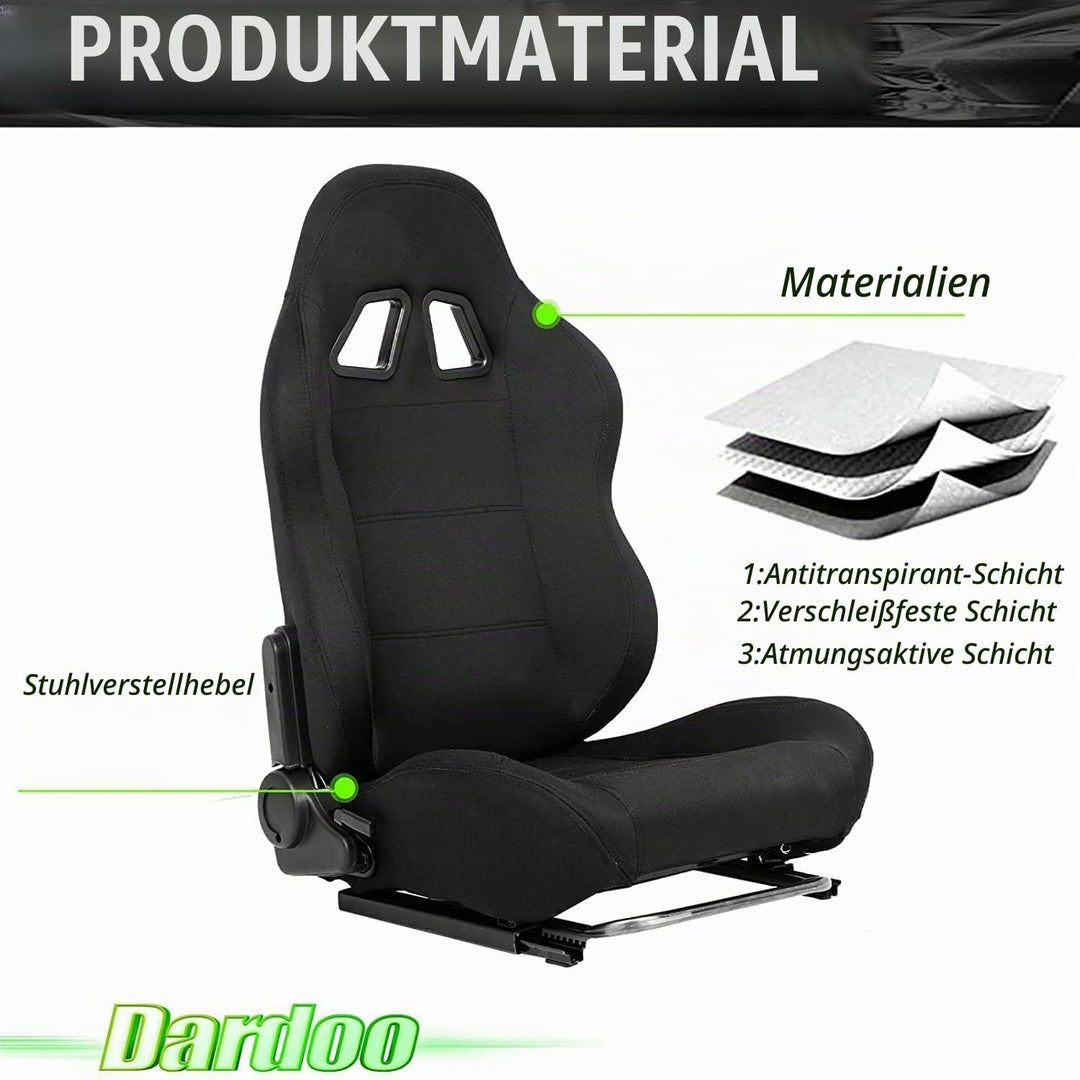 Dardoo Racing Gaming Simulator Cockpit Frame Sitz mit verstellbaren Doppel Slide Adapt Gaming Simula
