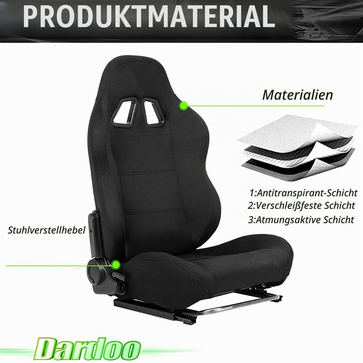 Dardoo Racing Gaming Simulator Cockpit Frame Sitz mit verstellbaren Doppel Slide Adapt Gaming Simula
