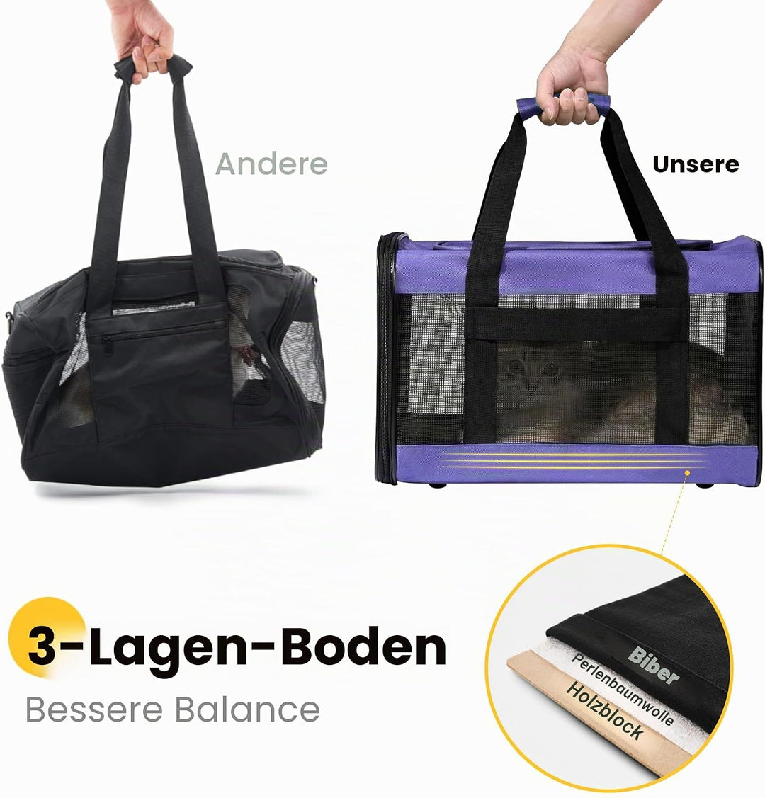HITSLAM hundebox Faltbar Hundetransportbox Katzentransportbox Katzenbox Transportbox katzentasche fü