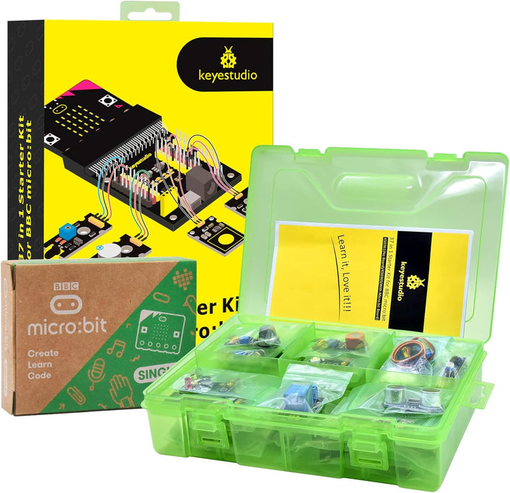KEYESTUDIO BBC Micro:bit V2 37 In 1 Sensor Starto Kit | Microcontroller Starter Kit mit Microbit V2.