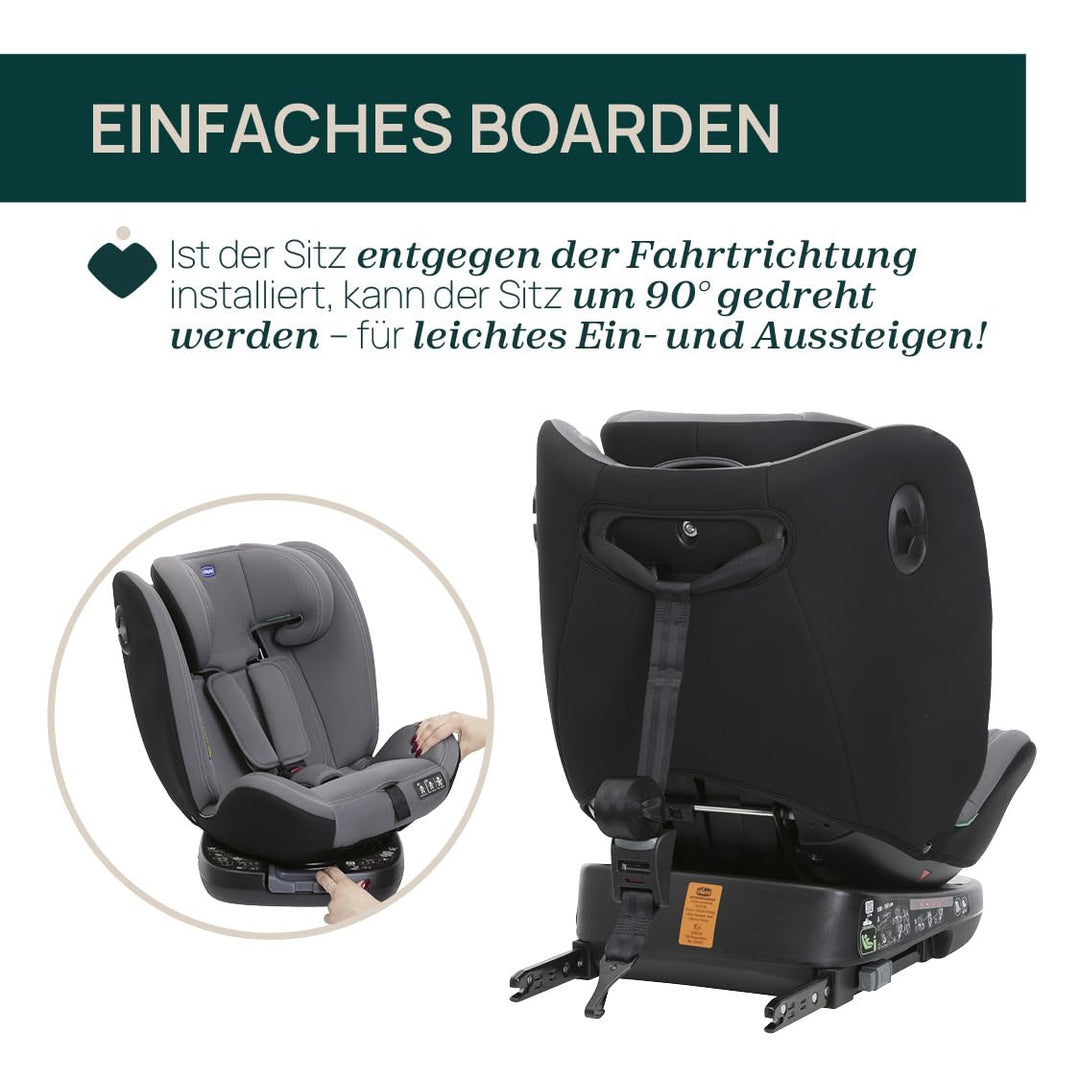 Chicco Unico Evo I-Size, Autositz 0-36 Kg, homologiert ECE R129/03, Isofix 360° drehbar und neigbar,
