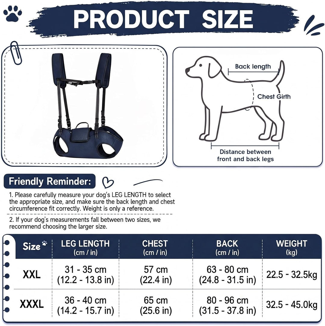 Tragehilfe Hund, Tragehilfe Hund Gross, Ganzkörper-Hundetragetasche XXXL, XXXL
