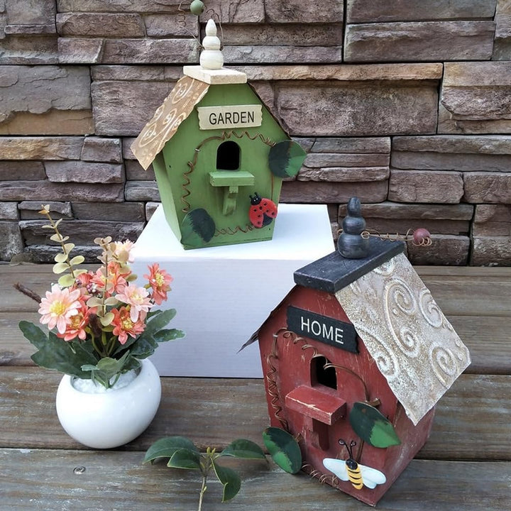 Nistkasten, dekoratives Vogelhäuschen, hängendes, farbenfrohes Vogelnest-Hängeornament. Geeignet für