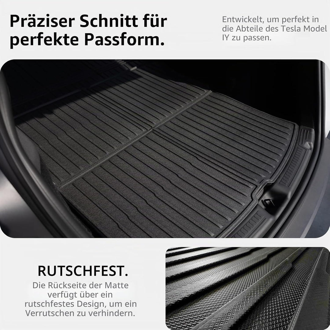 Kofferraumwanne für Tesla Model Y 2020-2026 (inkl. Juniper) - TPE Allwetter Kofferraummatte, rutschf