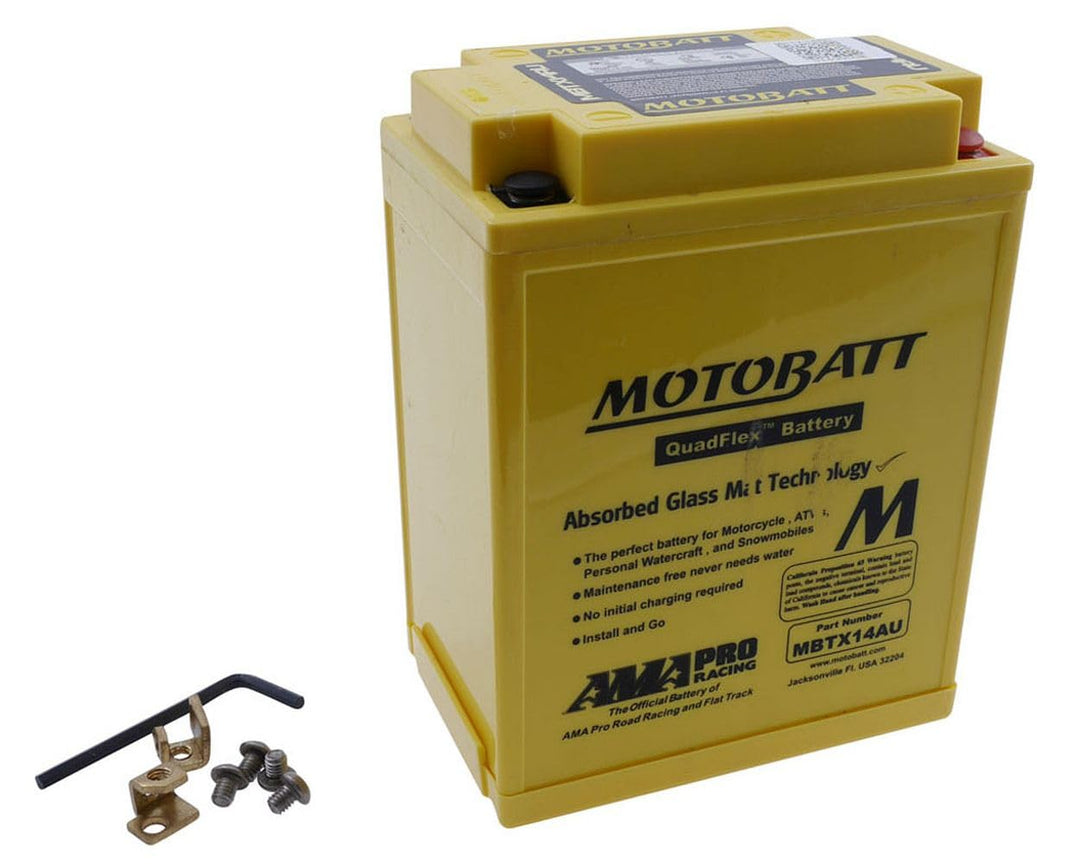 MOTOBATT Batterie 12 V 16,5 Ah (MBTX14AU) [wartungsfrei &amp; versiegelt] kompatibel für Suzuki GSX 1100