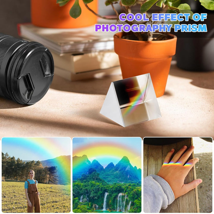 4 Stück Optisches Glasprisma 30x30x30mm Kristall Prismenwürfel für Physikexperimente Schüler und Pro