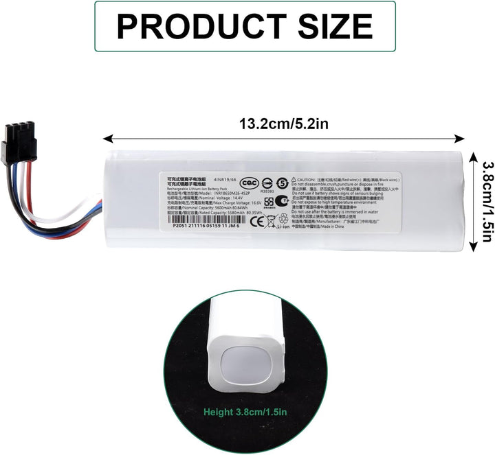 Glaxcidy Akku kompatibel mit Dreame D9 F9 L10Pro L10Plus P2150 P2008 S10 S20 X20 P2008 MMBK Roboters