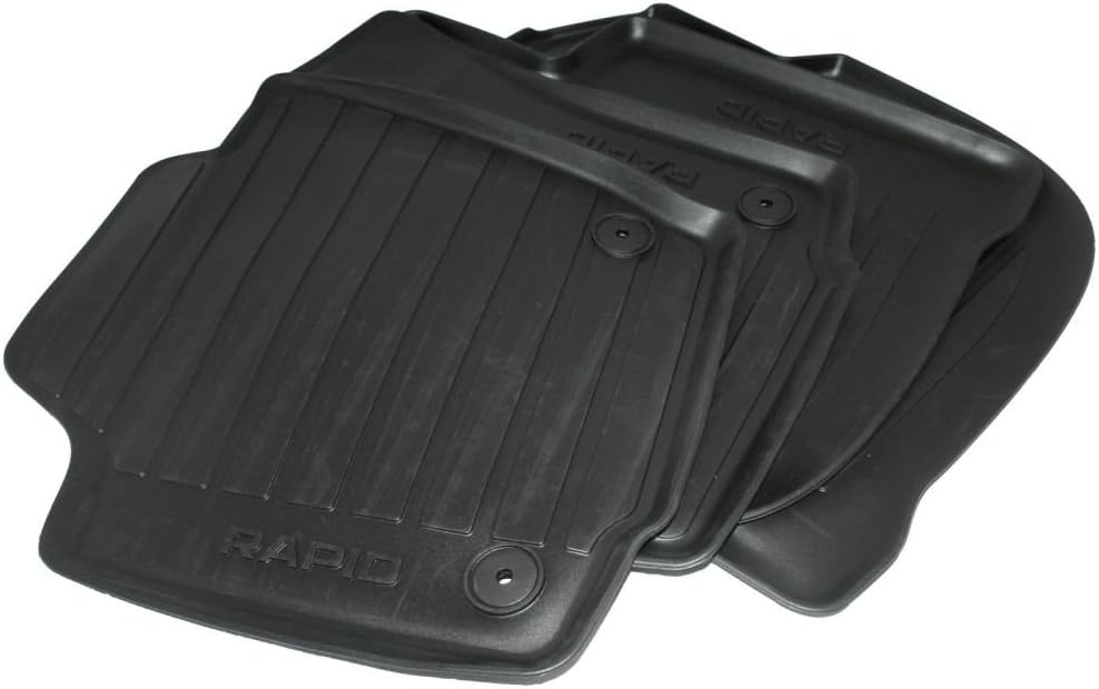 Skoda 5JB061550 Gummi Fussmatten 4X Gummimatten schwarz Original Allwettermatten Premium