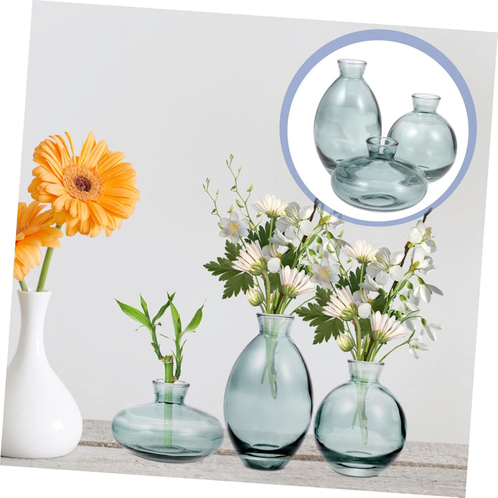 BESPORTBLE 3 Stück Vase Kleine Glasvasen Für Blumen Artificiales Decorativas para Sala Green Home De