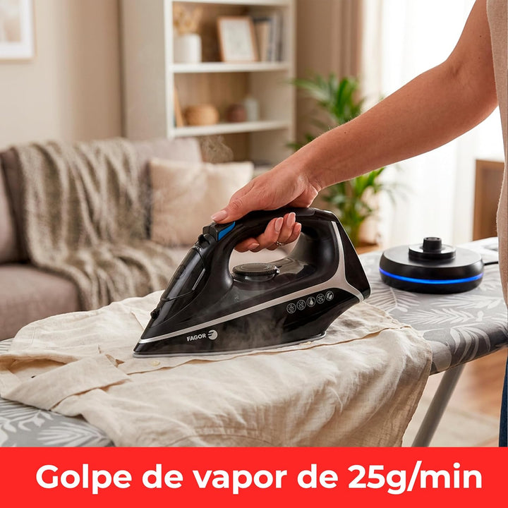 Fagor Kabelloses Bügeleisen Comforta Free Roll mit Ladestation 360 °