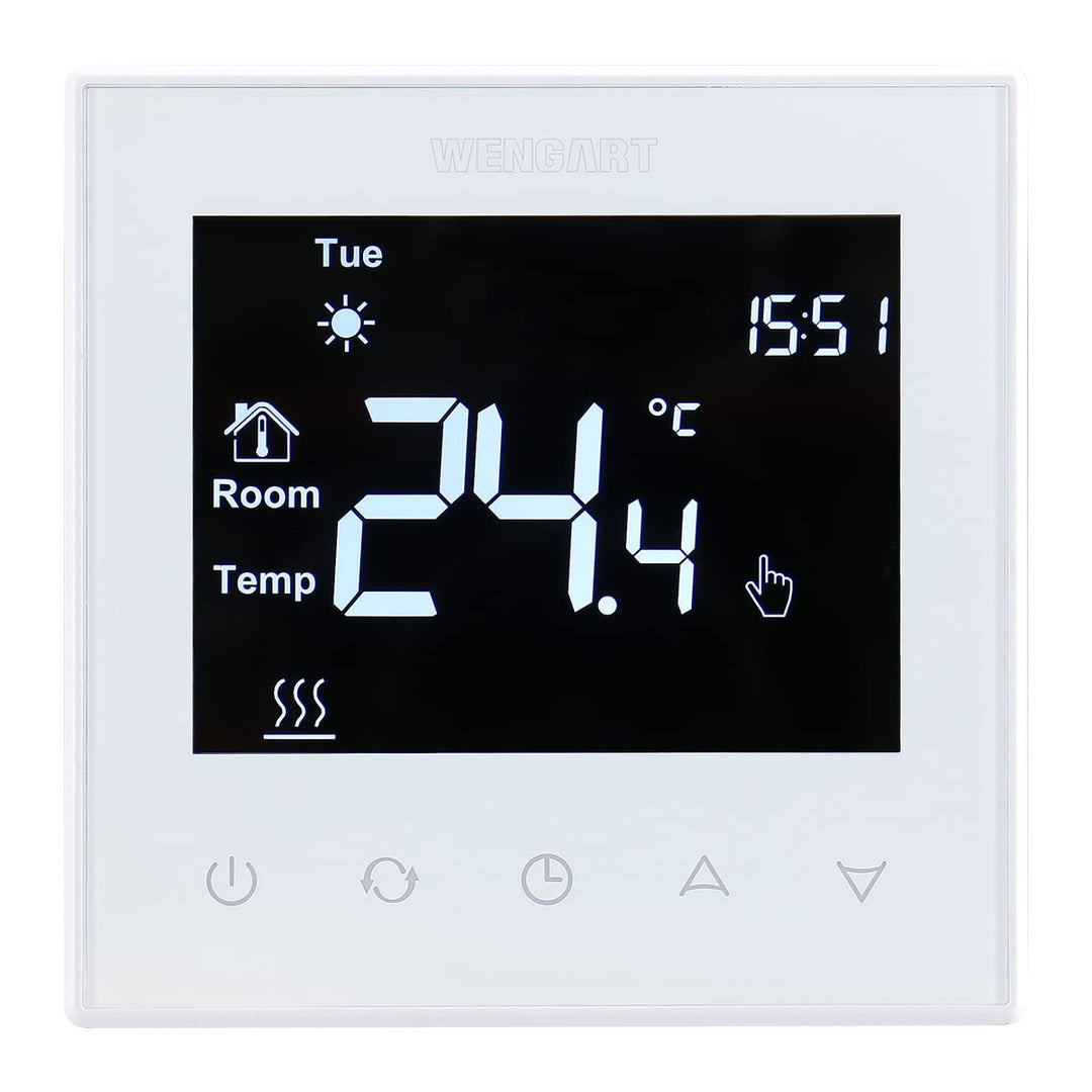 Wengart Raumthermostat Thermostat programmierbar WG505,Unterputz für Gas/Wasser Kessel Fussbodenheiz