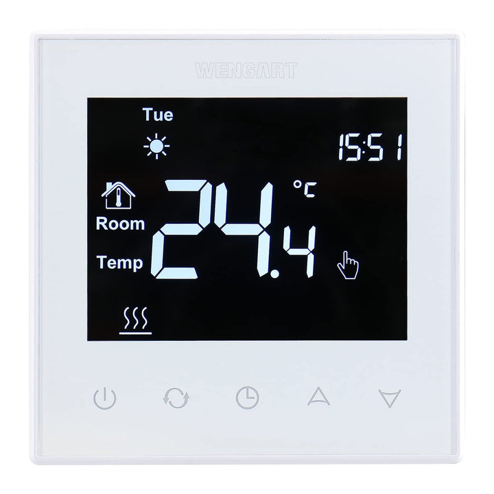 Wengart Raumthermostat Thermostat programmierbar WG505,Unterputz für Gas/Wasser Kessel Fussbodenheiz