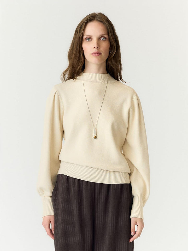 YAS Damen Yasfonny Ls Knit S. Noos Pullover XS Birch, XS Birch