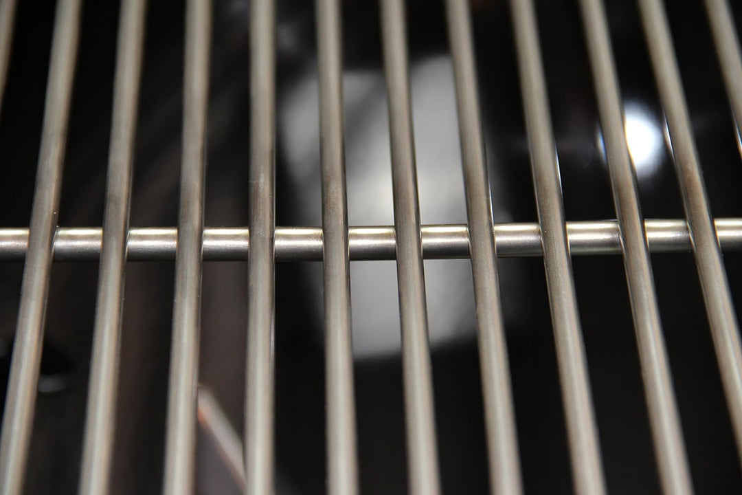 VEIKIN DESIGN Edelstahl Grillrost Ø 80 cm mit Reling, Kettensatz und Seilwirbel, Grillrost Rund für