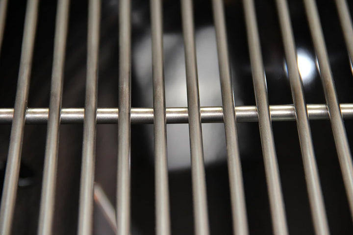 VEIKIN DESIGN Edelstahl Grillrost Ø 80 cm mit Reling, Kettensatz und Seilwirbel, Grillrost Rund für