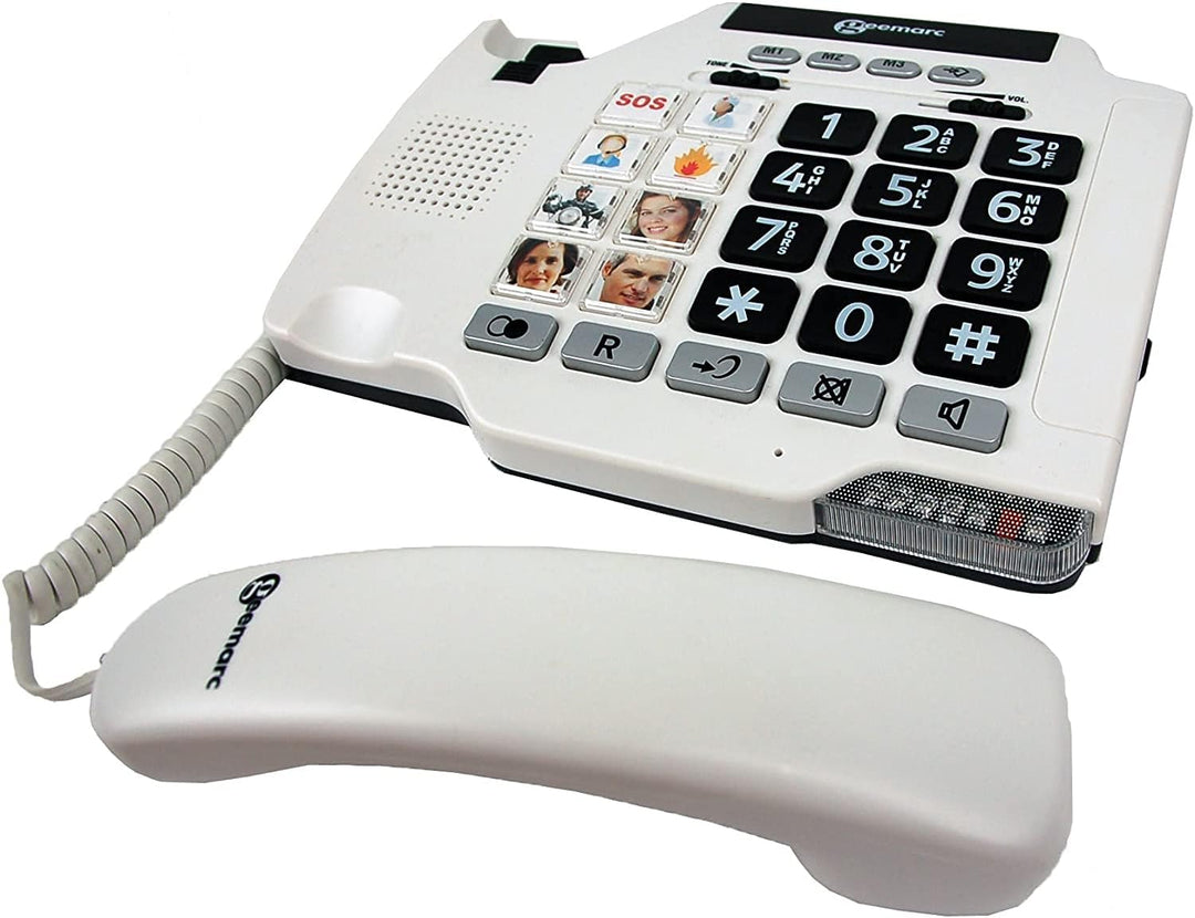 Geemarc Photophone 100 Fototasten schwerhörigen/schwersehenden Seniorentelefon Deutsche Version &amp; CL