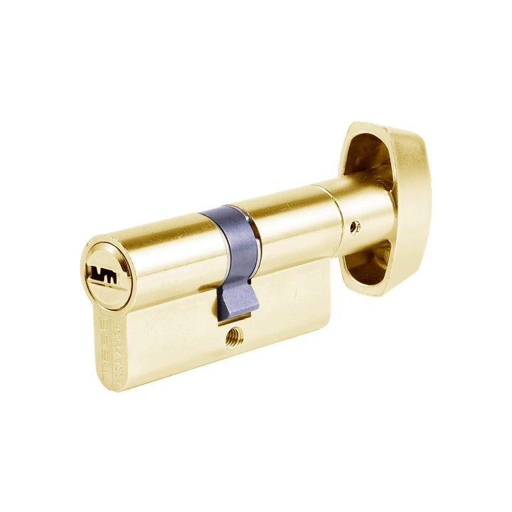 Zylinder T60 TESA Knopfprofil EURO 30Bx40 Nockenwelle R15 Messing Finish 5 Schlüssel Schlüssel - Kno