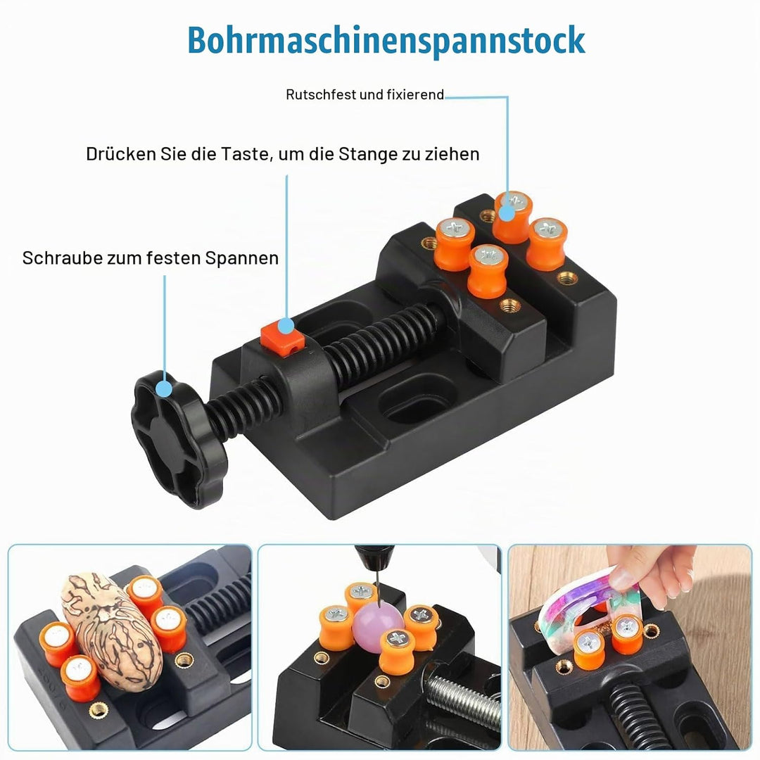 60 Stück Handbohrer Set, Mini Bohrmaschine Pin Vise mit 48 Handbohr Spiralbohrer (0.5-3mm), 10 PCB B