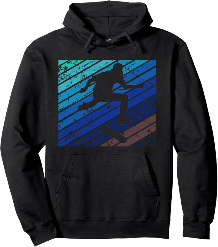 Vintage Retro Skate Skateboarding Skater Stunt Jungen Kinder Pullover Hoodie