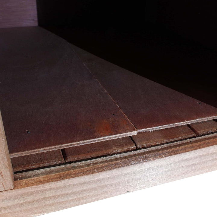 Wiltec Grosses Katzenhaus 99 x 52 x 42 cm aus Holz, Katzenhütte für Garten oder Terasse, Wurfkiste i
