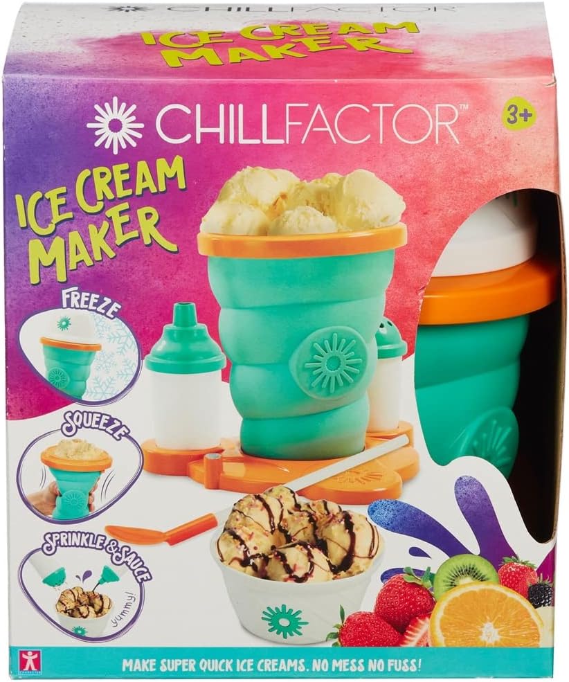 ChillFactor Eismaschine mit Schnellgefrier-Technologie. Machen Sie hausgemachtes Eis in wenigen Minu