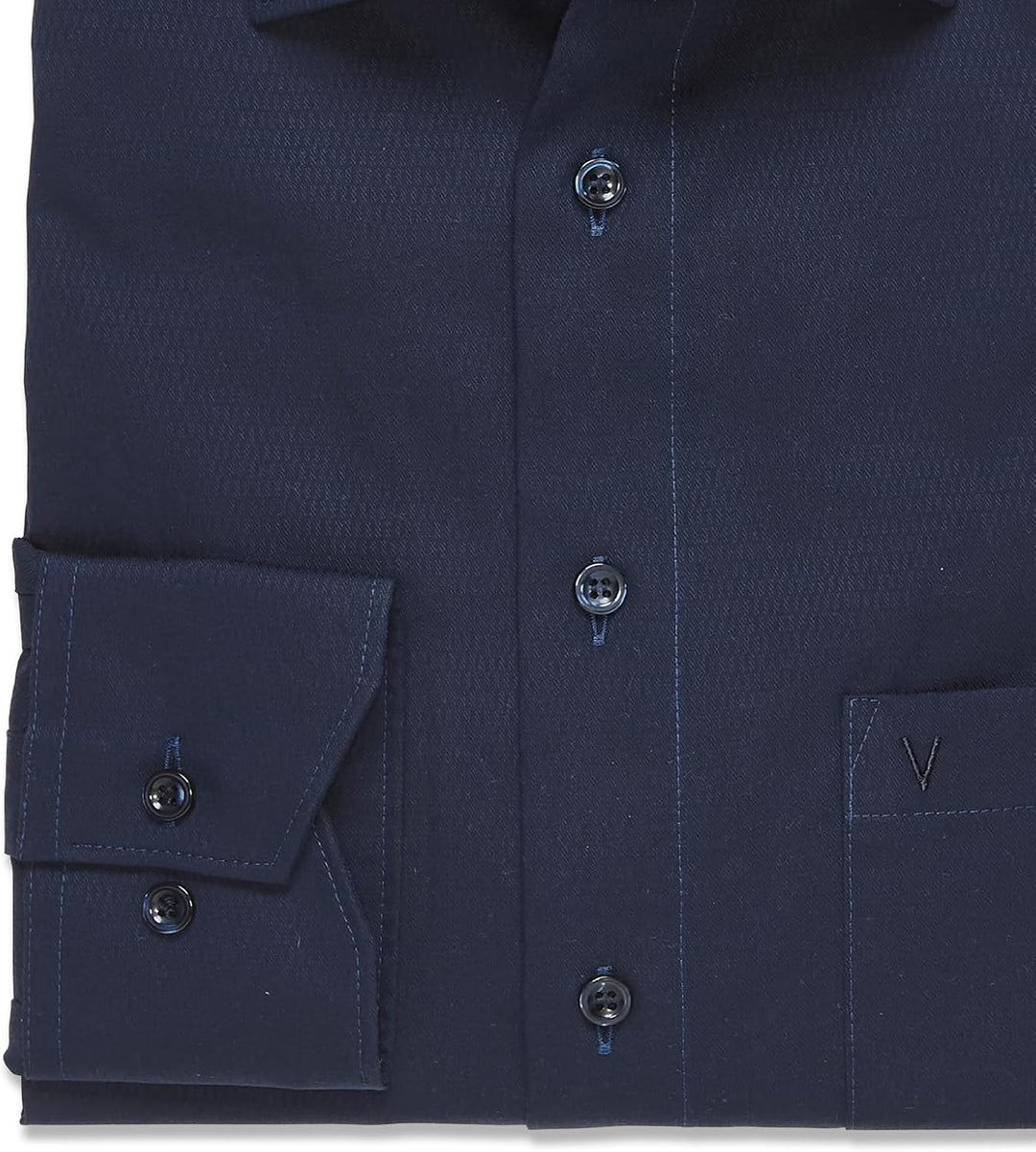 Marvelis Herren Businesshemd Langarm 720814,Einfarbig,Modern Fit,New Kent 42 Marine 18, 42 Marine 18