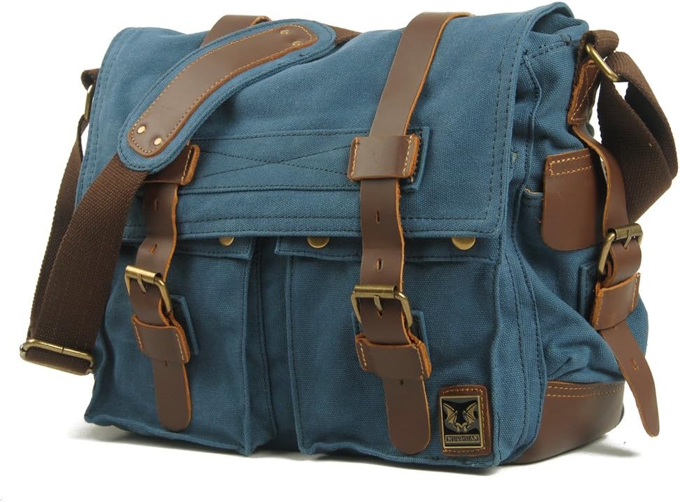 Eysee Schultertasche Herren Canvas-Umhängertasche Daypack für Alltag und Sport 35cm (L) X 30cm(H) X