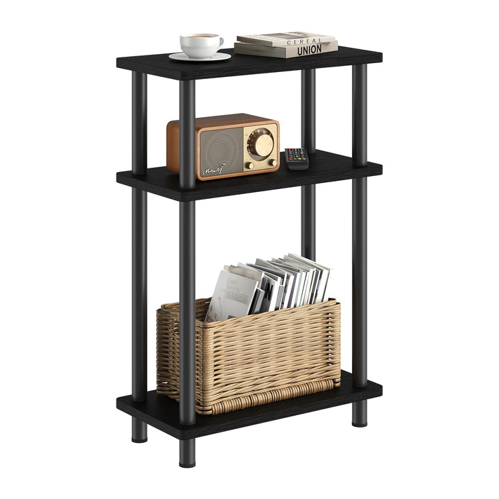 APICIZON Beistelltisch Schmal 3 Tier Beistelltisch Holz, 40x18x61.5CM, Nachttisch Schmal mit Staurau