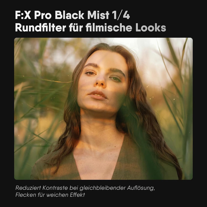Rollei F:X Pro 55 mm Black-Mist Filter 1/4, Black Diffusion aus Professionelles Optisches Glas für P