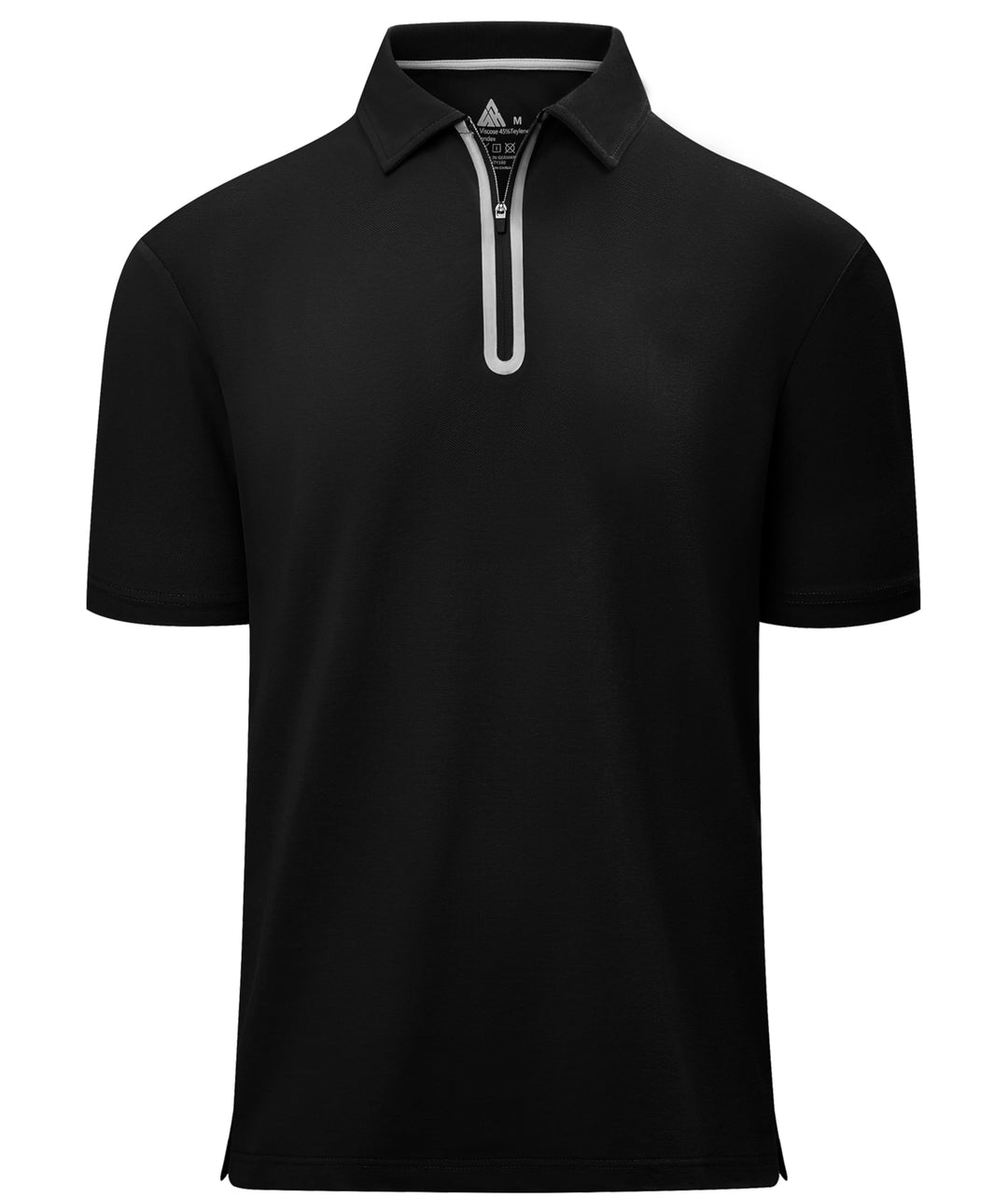 Poloshirt Herren mit Zipper Kurzarm Basic Polo Hemd Schnelltrocknend Golf T-Shirts Sport Atmungsakti