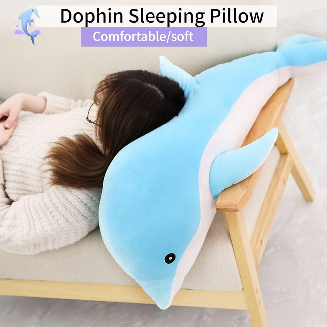 Delfin Plüschtiere Schöne Gefüllte Weiche Tier Umarmungskissen Delphin Puppen für Kinder (100cm/39.3