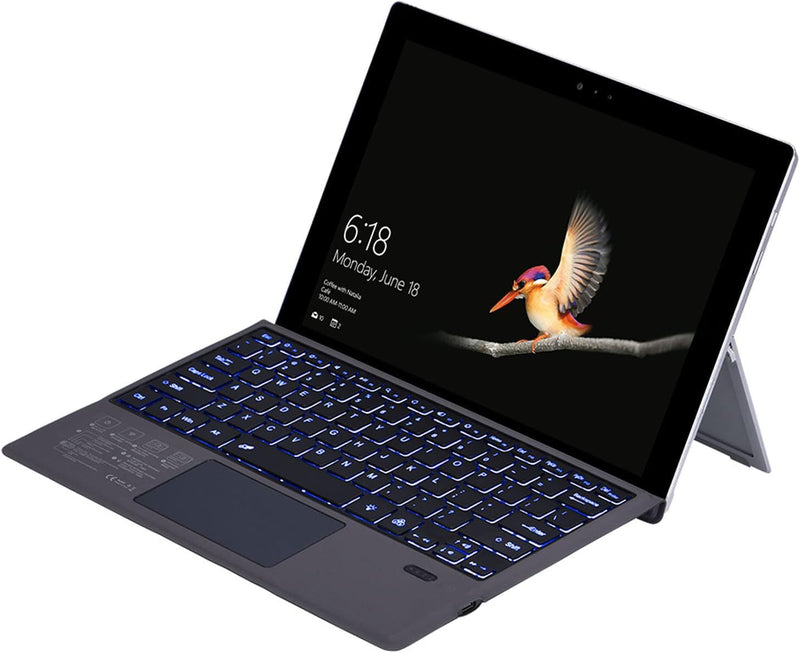 ASHATA Drahtlose Tastatur für Microsoft Surface Pro 7 Plus, für Surface Pro 7 6 5 4 3, Wiederaufladb