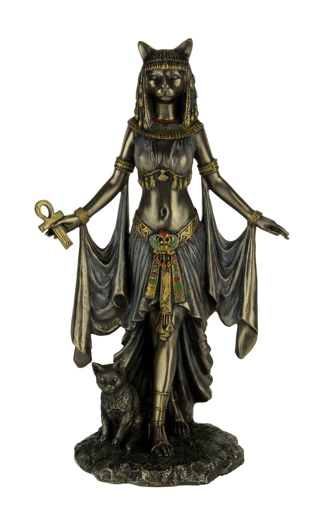 Veronese Design Bastet Skulptur ägyptische Göttin des Schutzes, 25,4 cm hoch Bronze, Bronze