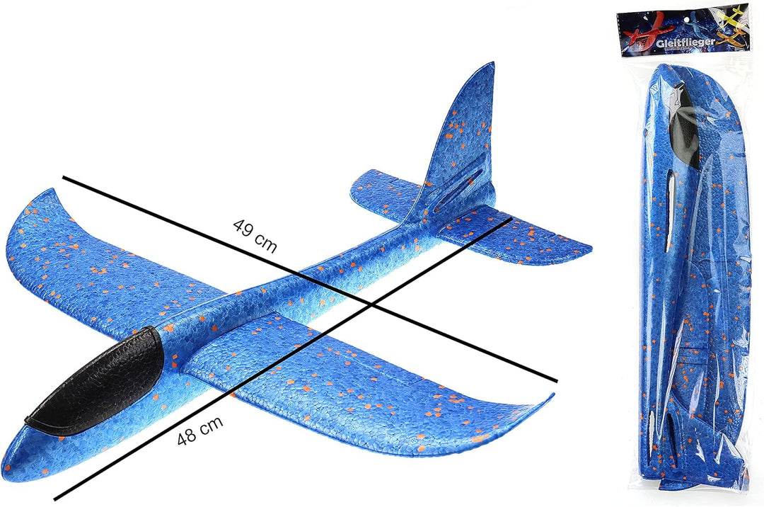 ELLUG grosses XXL Segelflugzeug Segelflieger aus Styropor 49 * 48 * 12,5cm Flugzeug Flieger Outdoor-